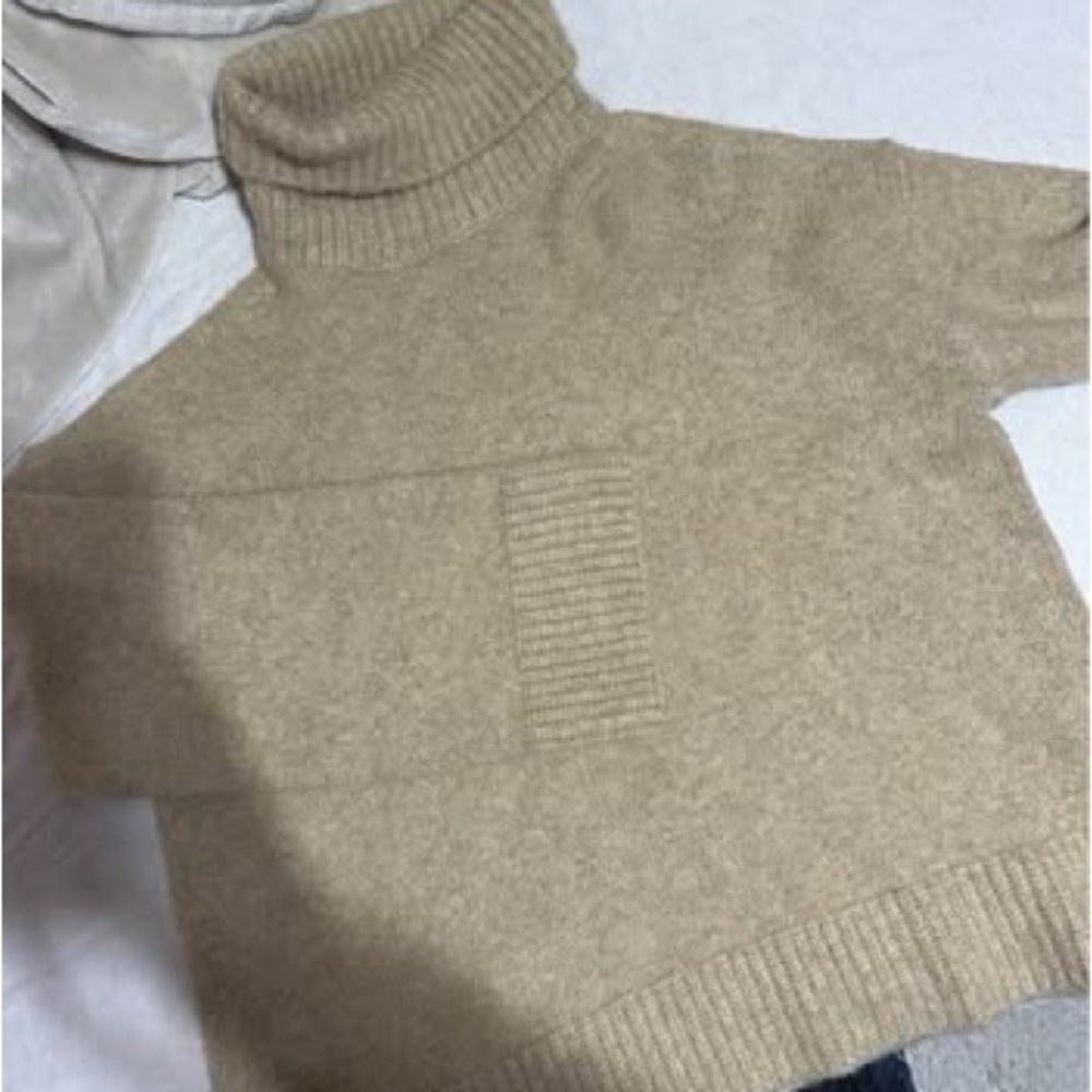 Women’s Tan Turtleneck Sweater